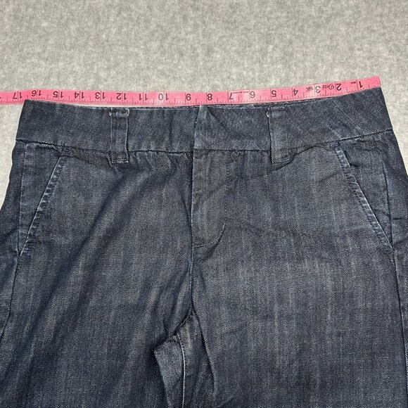 LONDON JEAN Dressy Mid-Rise Jeans Womens 10 Y2K Wide Leg Dark Blue VTG 90s - Picture 5 of 11